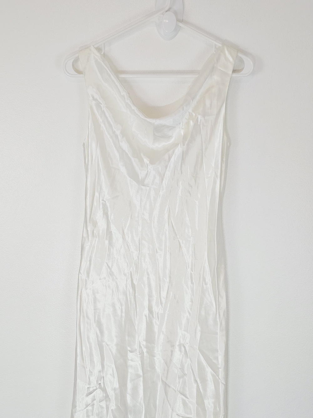 Vintage Lillie Rubin Silky Ivory White Slip Dress - Picture 2 of 6